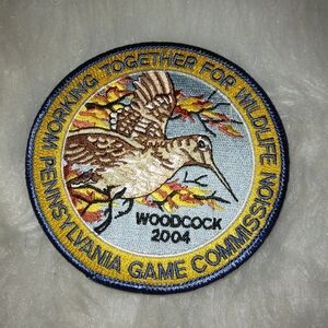 EMBROIDERED PATCH Pennsylvania Game Commission 2004 Woodcock
